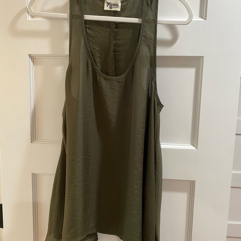 Olive Green Sleeveless Top
